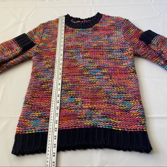 Molly Bracken multicolored crew neck knit jumper sweater women’s small/medium - Picture 6 of 12